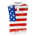 thumbnail image 3 of American Flag Sleeveless Half Zip Polo Shirt Men Retro 4th of July Patriotic Shirt USA Flag Graphic Gym Workout Tank Tops, 3 of 5