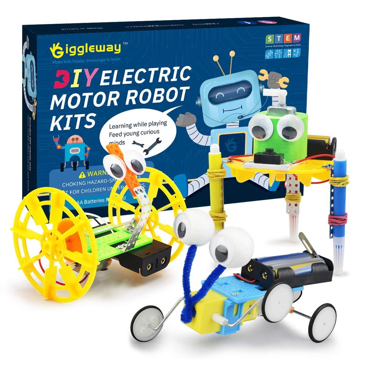 Battery Powered Electric Motor Car DIY Educational Gadget Hobby Robot Kits 
