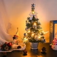 thumbnail image 2 of 18" Christmas Table Decorations Lighted Mini Tree, DIY Artificial Small Christmas Tree with Pine and Star, Perfect for Desktop Table Home Kitchen Dinning Hall Holiday, 2 of 6