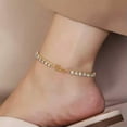 thumbnail image 3 of K-KED Fashion 12 Constellations Feet Chain Engraved Letters Water Diamond Feet Anklet-Scorpio-Gold, 3 of 6