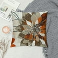 thumbnail image 2 of Creowell Brown and Orange Gray Dahlia Floral Pillow Covers  Outdoor Modern Coffee White Grey Flower Throw Pillows Cover Summer Fall Autumn Decorative Cushion Case for Couch Bed Decor, 2 of 5