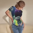 thumbnail image 3 of Goofa Trolls Band Together Printed Women Rash Guard Short Sleeve,Tummy control Swimsuit Surfing Swimsuit Bathing Suit One Piece Swimsuit UPF 50-XX-Large, 3 of 7