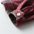 thumbnail image 6 of Toddler Baby Boys and Girls Plaid Shirts Jacket Long Sleeve Lapel Button Down Shirt Top Outwear Clothes Ka-Red-(4-5 Years), 6 of 8