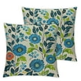 thumbnail image 2 of Acheng Mughal Flower Pillow Cover Chinoiserie Blue Floral Throw Pillow Cover Blue and White Pillow Case Covers Cushion for Couch Sofa Living Room,2 pcs White, 2 of 6