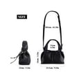 thumbnail image 3 of Gustave Women's PU Leather Crossbody Bag Small Shoulder Handbag Cloud Shaped Ruched Stylish Top Handle Clutch Purse with Adjustable Strap - Black, 3 of 8