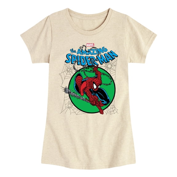 Marvel Spider-Man - Green Circle - Toddler And Youth Girls Fitted Short Sleeve Graphic T-Shirt