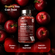 WeightWorld Apple Cider Vinegar Gummies, 1000mg - With The Mother, Digestion & Metabolism - Detox & Cleanse, Vegan - Apple Flavor, 90 Count