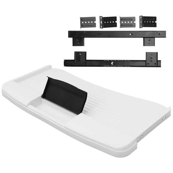 Niceauty 1Set White Under Desk Keyboard Tray Slide Out Drawer Practical Office Storage Organizer