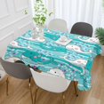 thumbnail image 5 of GZHJMY Cute Whale Square Tablecloth, Waterproof Stain Wrinkle Resistant Washable Polyester Table Cover for Picnic Dinner Holiday Kitchen Party Decor, 54 x 54 in Home Decor, 5 of 7