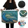 thumbnail image 6 of Round Toy Storage Basket Foldable Storage Basket for Home Decor Laundry Basket20" x 14" Peacock and Foxes, 6 of 6