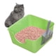 thumbnail image 1 of Caja de arena abierta para gatos de interior, suministros para mascotas, inodoro para gatos, portátil, de lado alto, fácil de limpiar, inodoro para verde, 1 of 8
