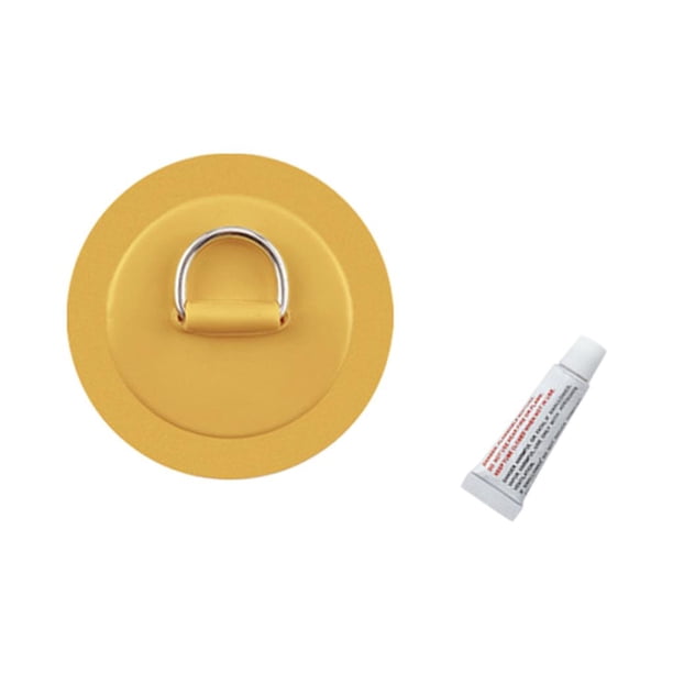 Almohadilla / en D de material acero inoxidable de 4,3 "para de , balsa, bote, kayak, de surf - Amarillo 110mm DYNWAVEMX Parche de anillo D de acero inoxidable
