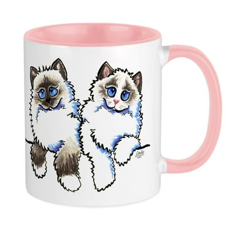 

CafePress - Ragdolls Pair Off Leash Art™ Mug - Ceramic Coffee Tea Novelty Mug Cup 11 oz