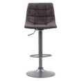 thumbnail image 4 of CorLiving Palmer Square Tufted Curved Adjustable Height Indoor Barstools, Distressed Grey (Set of 2), 4 of 9