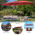thumbnail image 4 of Patiojoy Parasol de Patio Double Face de 15 Pieds avec Base, Parasol de Marché Extra-Grand pour l'Extérieur, Vin, 4 of 8