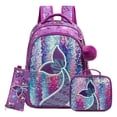 thumbnail image 3 of Mochila escolar BANYUO de lentejuelas para niñas 16 pulgadas con fiambrera, 3 of 4