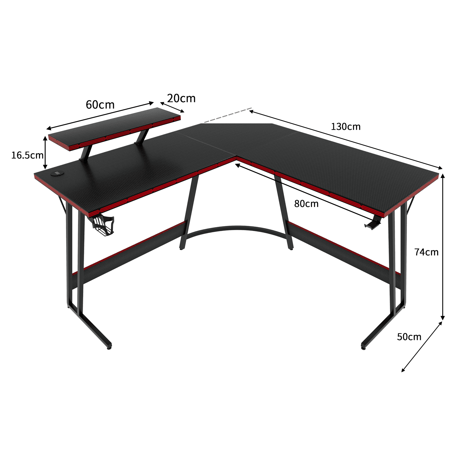Buy Homall LShaped Gaming Desk 51 Inches Corner Office Gaming Desk
