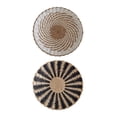 thumbnail image 1 of Cesta tejida pastoral para porche, sala de estar, cestas colgantes, colgantes Negro 20cm Blanco 20cm, 1 of 9