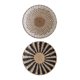 thumbnail image 1 of Cesta tejida natural para colgar en la pared, tapiz duradero, único, redondo para exteriores. Negro 20cm Blanco 20cm, 1 of 9