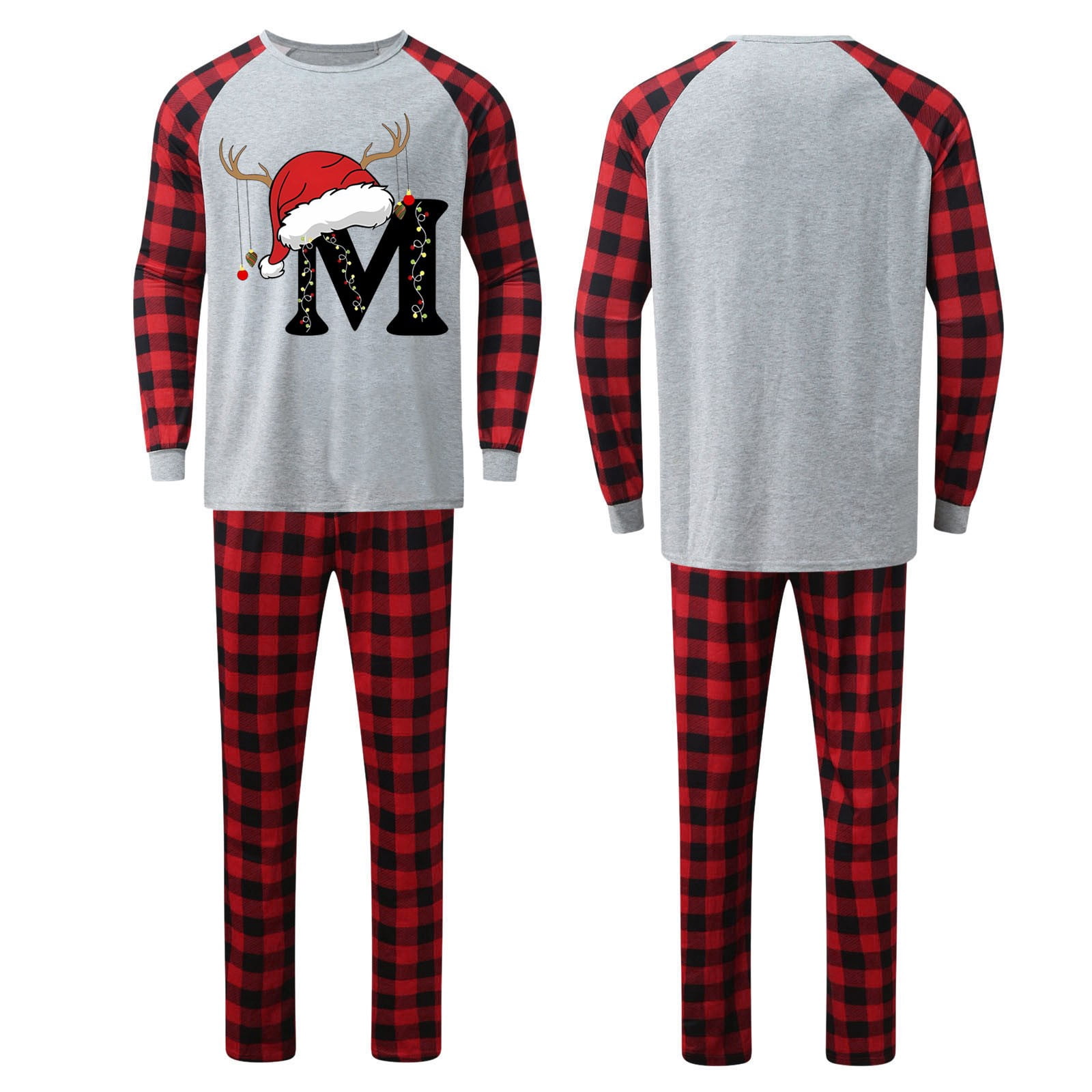 DuoJiaJ Matching Family Christmas Pajamas Set Long Sleeve Festival ...