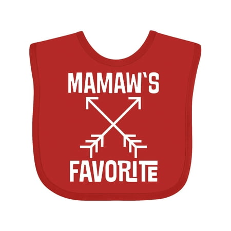 

Inktastic Mamaw s Favorite Grandson Childs Gift Boys or Girls Baby Bib