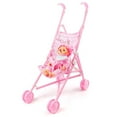 thumbnail image 2 of 1 Ensemble Poussette pour Poupée Robuste à Pliage Facile Légère Poussette Créative pour Poupée Jouet avec Poupée pour Fille, 2 of 8