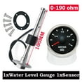 thumbnail image 2 of 7 Color Backlight 52mm Water Level Gauge + Water Level Sensor 0~190 Ohm Water Level Indicator Meter Fit For Car Boat Marine ,High Precision, 2 of 7