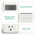 thumbnail image 4 of HBN Watt Meter Plug, Plug-in Socket Power Meter Electricity Usage Monitor Consumption Home Electrical Energy Monitor, Voltage Amps Wattage Electricity Usage Tester, 9 Display Modes, 4 of 7