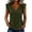 Army Green-02, variant on Perfectbot Women's Casual V-Neck Blouse, Ruffle Sleeves Side Buttons Lightweight Summer Top Cotton Blend