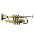 thumbnail image 1 of Bewildely Instrumento de viento de saxofón emulacional, juguetes de aprendizaje, entretenimiento, trompeta, casa de juego, Mini cuerno, diseño Juguetes Educativos Dorado, 1 of 6