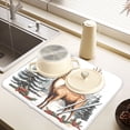 thumbnail image 6 of Ryvnso Elk Christmas Reindeer Dish Drying Mat for Kitchen Countertop 18x24 Large Dish Pad Drainer Rack Dish Sink Mats, 6 of 7