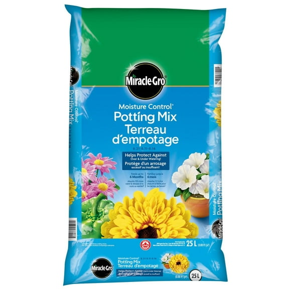 Miracle-Gro Moisture Control Potting Mix 25L, 0.21-0.11-0.16 25 L