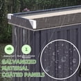 thumbnail image 7 of YODOLLA Metal Outdoor Storage Cabinets Potting Bench Patio Garden Work Table with Adjustable Shelves in Gray, 7 of 7
