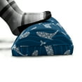 thumbnail image 5 of Fish Foot Rest, Ocean Whales in Flowering Details Deep Sea Aquatic Animals Marine Repetition, Non-Slip Backing Ergonomic Memory Foam Leg Support for Office, Night Blue and White, by Ambesonne, 5 of 5