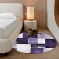 thumbnail image 3 of Purple Abstract Round Area&nbsp;Rug 3.3ft Modern Rustic Geometric Non-Slip&nbsp;Washable Circle Rugs Soft Felt Indoor Floor Mat for Bedroom Kitchen Living Room Bathroom, 3 of 9