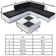 thumbnail image 3 of vidaXL 6 Piece Garden Lounge Set with Cushions Poly Rattan White, 3 of 3