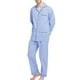 thumbnail image 3 of GLOBAL Conjuntos de Pijamas de Algodón para Hombre, Ropa de Dormir de Manga Larga con Botones, Ropa de Dormir Cómoda, Conjunto de Pijama Suave Azul Cielo M, 3 of 6