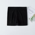 thumbnail image 2 of Kids Girls Dance Shorts Solid Color Breathable Bike Shorts Black 5-6 Years, 2 of 4
