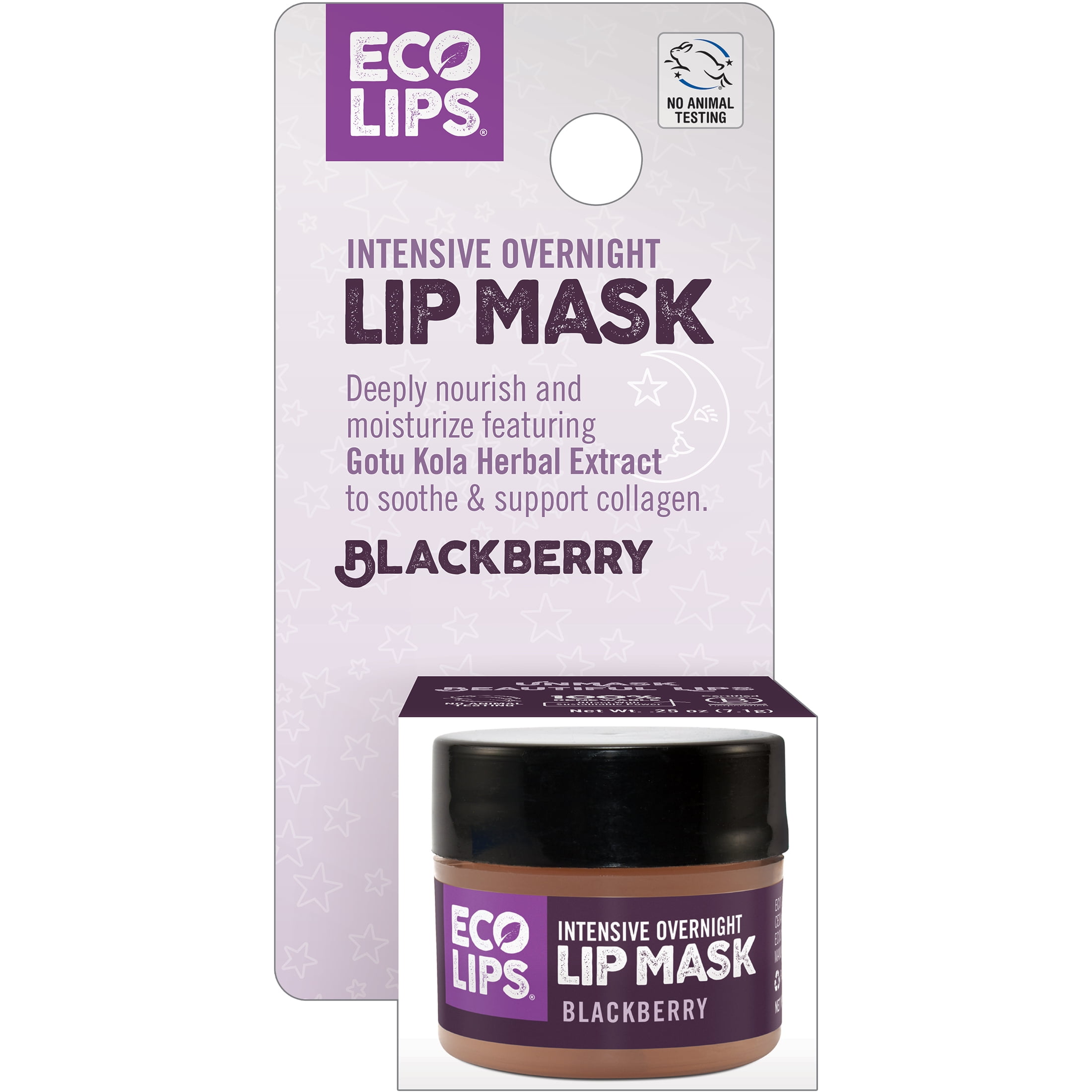 (2 pack) Eco Lips Blackberry Intense Overnight Lip Mask  0.25 oz. Jar