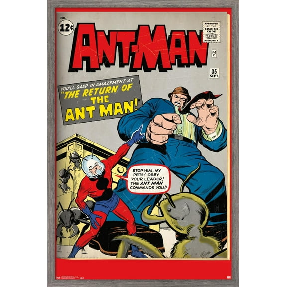 Marvel Comics - Ant-Man - ReVised Cover 27 Wall Poster, 22.375" x 34", Framed