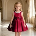 thumbnail image 2 of WhouRiu Girls Elegant Sleeveless Dress Wedding Birthday Party Gown Cute Bow Ruffle Princess Dresses, 2 of 8