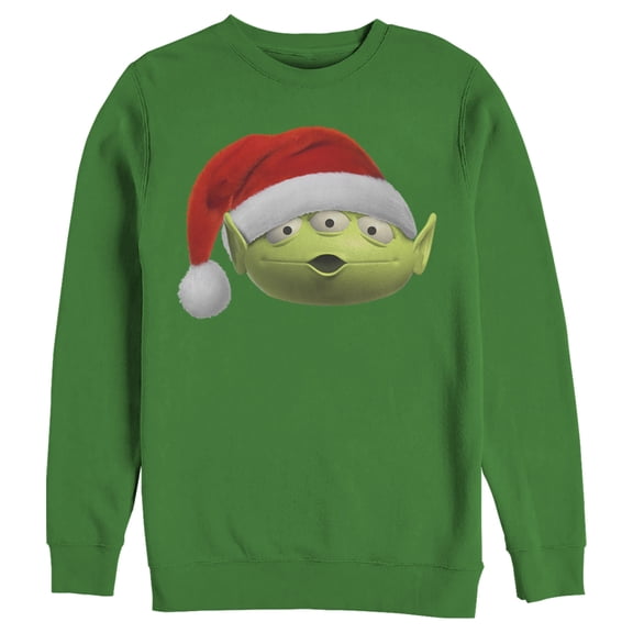 Men's Toy Story Little Green Santa Sweatshirt Kelly Green Small
