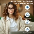 thumbnail image 4 of Wetene Unisex Blue Light Blocking Reading Glasses, 2.5 Magnification,Square Frame, Clear, 3 Pcs, 4 of 6
