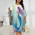 thumbnail image 2 of Mermaid Under The Sea Sleepshirts For Sleeping Travels Loose Sleepdress Pajama Dress Soft Nightdress Sleepwear, 2 of 7