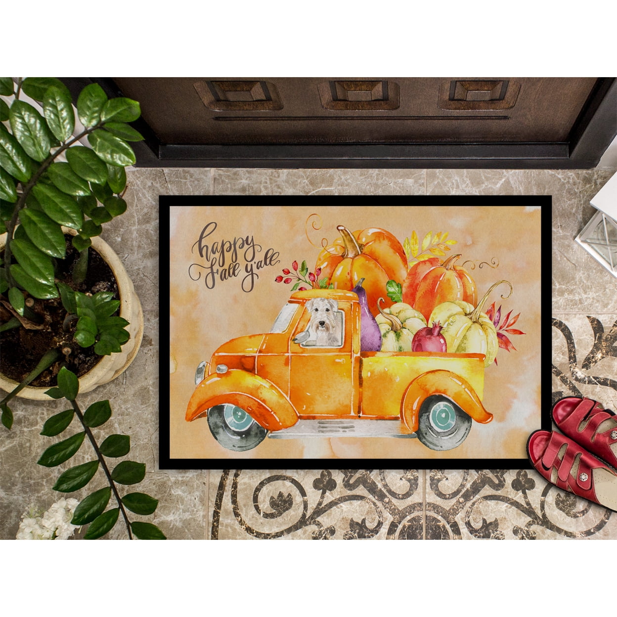 Fall Harvest Wheaten Terrier Door Mat
