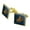 Gold, variant on Marines USMC Eagle Globe Anchor on Blue Officially Licensed Square Cufflink Set - Silver or Gold