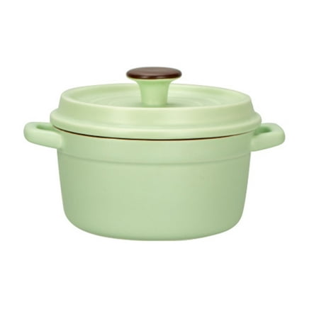 

Ceramic Sugar Bowl With Lid And Spoon Saucepan Shape Sugar Salt Pot Candy Colors Sugar Storage Jar Container Spice Jar-Green-260ml