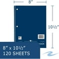thumbnail image 2 of Roaring Spring College Ruled Three Subject Spiral Notebook, 3 Hole Punched, 1 Case (24 Total), 10.5" x 8" 120 Sheets, Assorted Jewel Tone Colors, 2 of 6