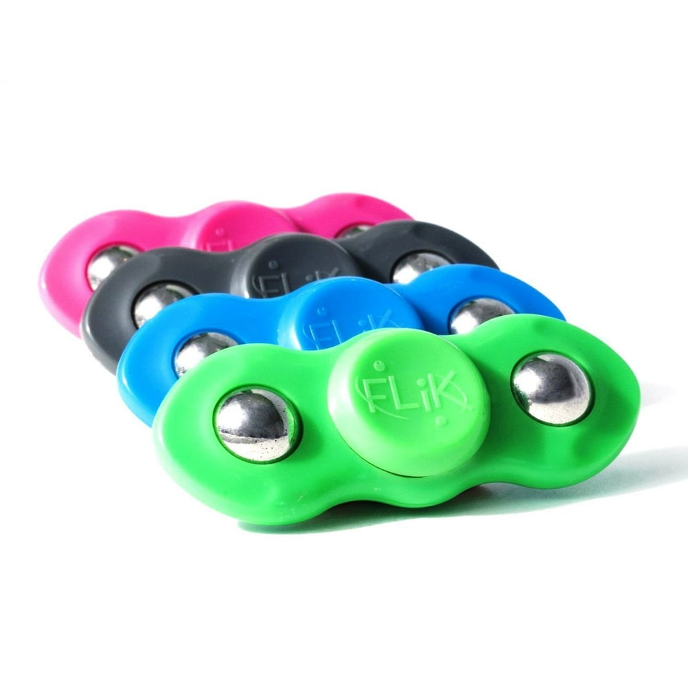 4 PACK Flik Hand Spinners Helps Focusing Fidget Focus Toy for Kids