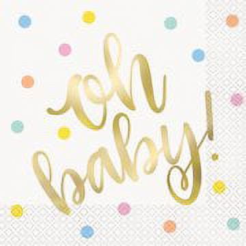 Baby Shower 'Oh Baby' Lunch Napkins (16ct) (Pack of 2)
